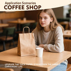 YEEHAW 100 pcs Brown Paper Gift Bags with Handles, 8x4.5x10.8 Inch, Medium