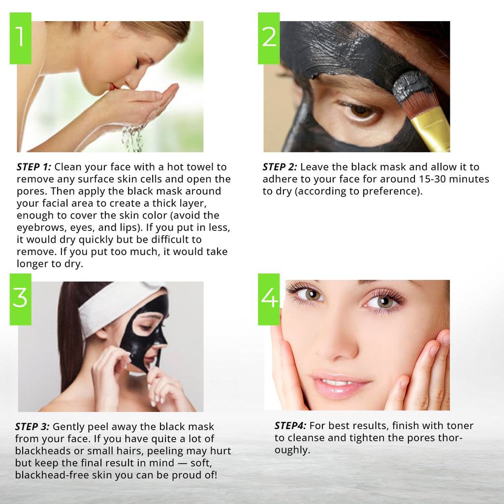 Blooskim Black Peel Off Face Mask – Charcoal Peel Off Face Mask for Oily & Combination Skin – Helps Remove Excess Oil & Lift Away Surface Impurities – Refreshing Botanical Formula, 2.8 fl oz - 2Packs
