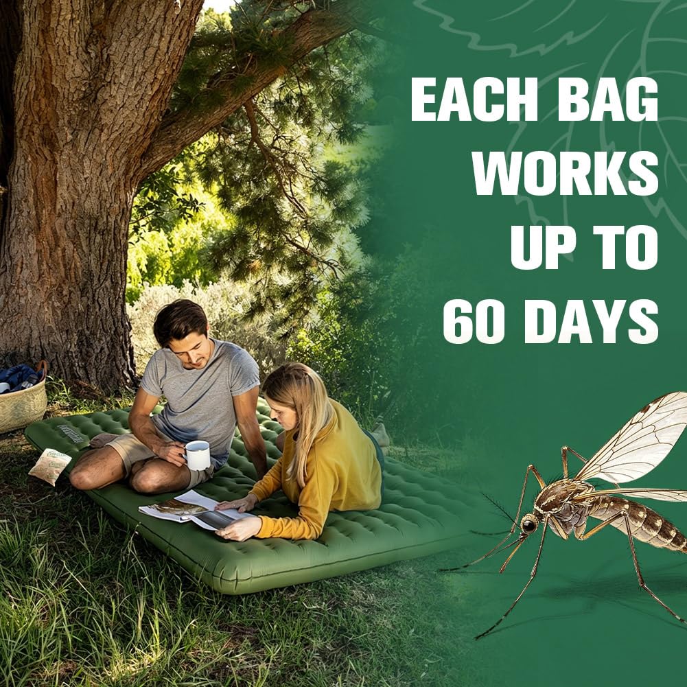 Kopplvn Mosquito Repellent Outdoor Patio, Backyard Mosquito Repellents, Mosquito Deterrent Indoor for Home, Mosquito Repellent for Door, Keep Mosquito Away from Garage, Last up to 2 Months-8 Pouches