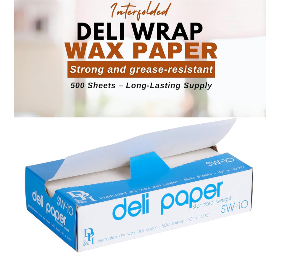 Durable Packaging 10" x 10 3/4" Interfolded Deli Wrap Wax Paper