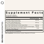 Codeage Raw Wildcrafted Irish Sea Moss Supplement, Spirulina Algae, Bladderwrack Seaweed, Burdock Root, Black Pepper, Vegan, Non-GMO, 120 Capsules