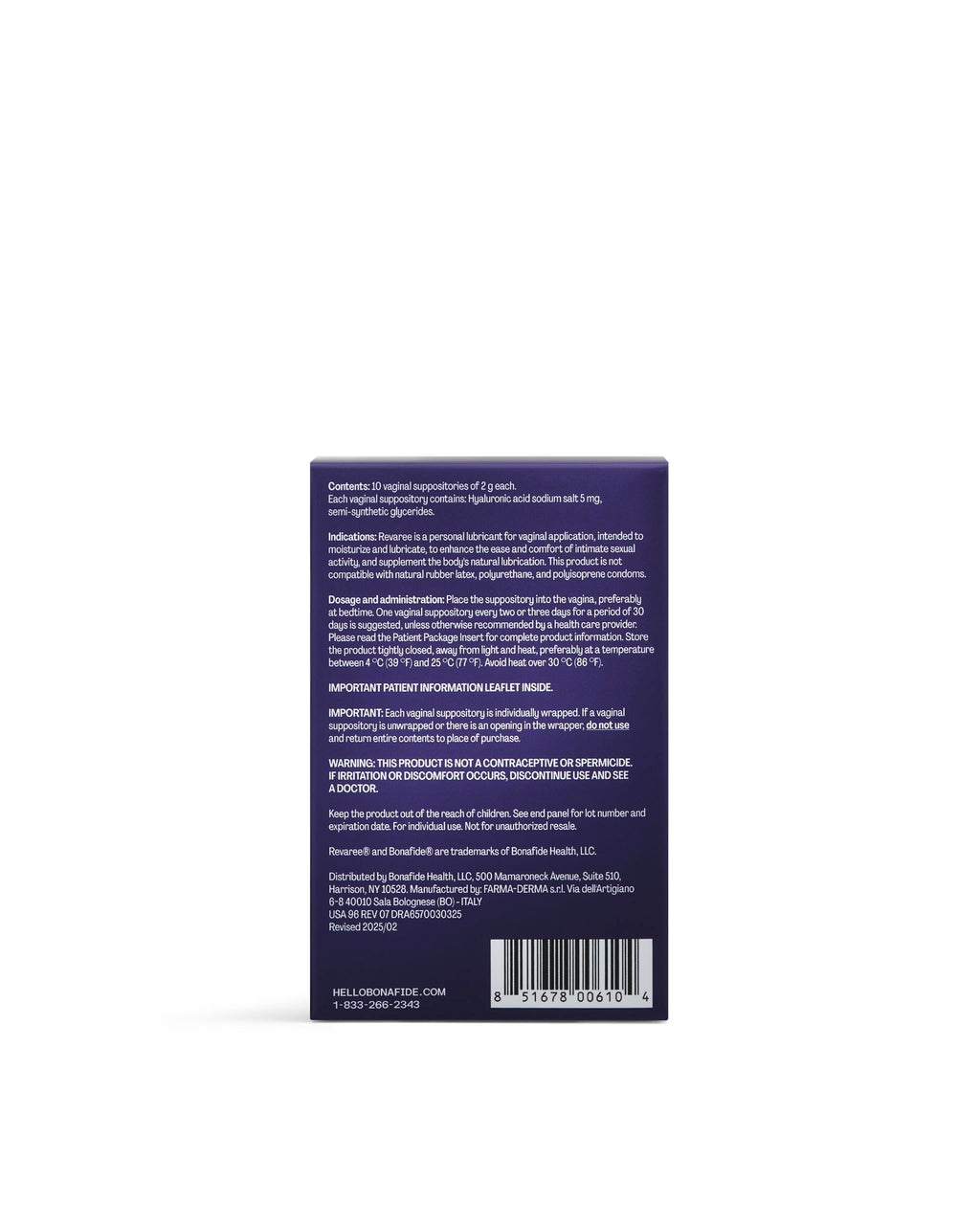 Bonafide Vaginal Moisturizer for Dryness Relief Revaree – 5 mg Hyaluronic Acid – Hormone-Free, Estrogen-Free – For Mild to Moderate Vaginal Dryness & Everyday Comfort — 3-Month Supply