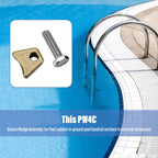 Pool Ladder Anchors Bronze Wedge Assembly, for PW-4C Perma 3", 4" Sockets, In-Ground Swimming Pool Ladder & Stair Rail Anchor Fixing Parts - 2 Pack