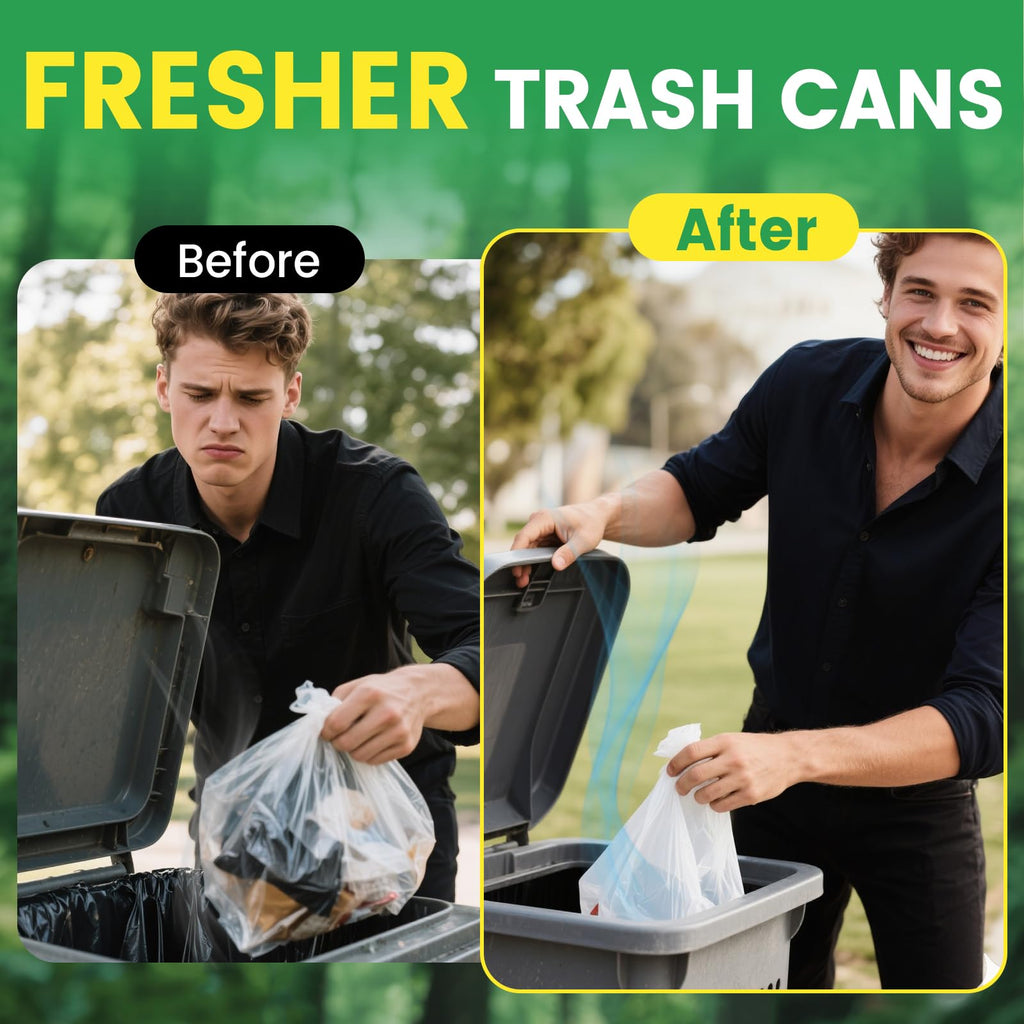 5lbs Trash Can Deodorizer & Liquid Absorber – Odor Absorbing Granules for Trash Cans, Kitchen Bins & Outdoor Dumpsters – Plant-Based Garbage Deodorizer for Fresher-Smelling Bins