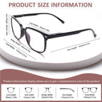 STASTEND Progressive Multifocal Anti Blue Light Reading Glasses for Women and Men Fashion Eyeglasses Frame (3 Mix C1, 2.00, multiplier_x)