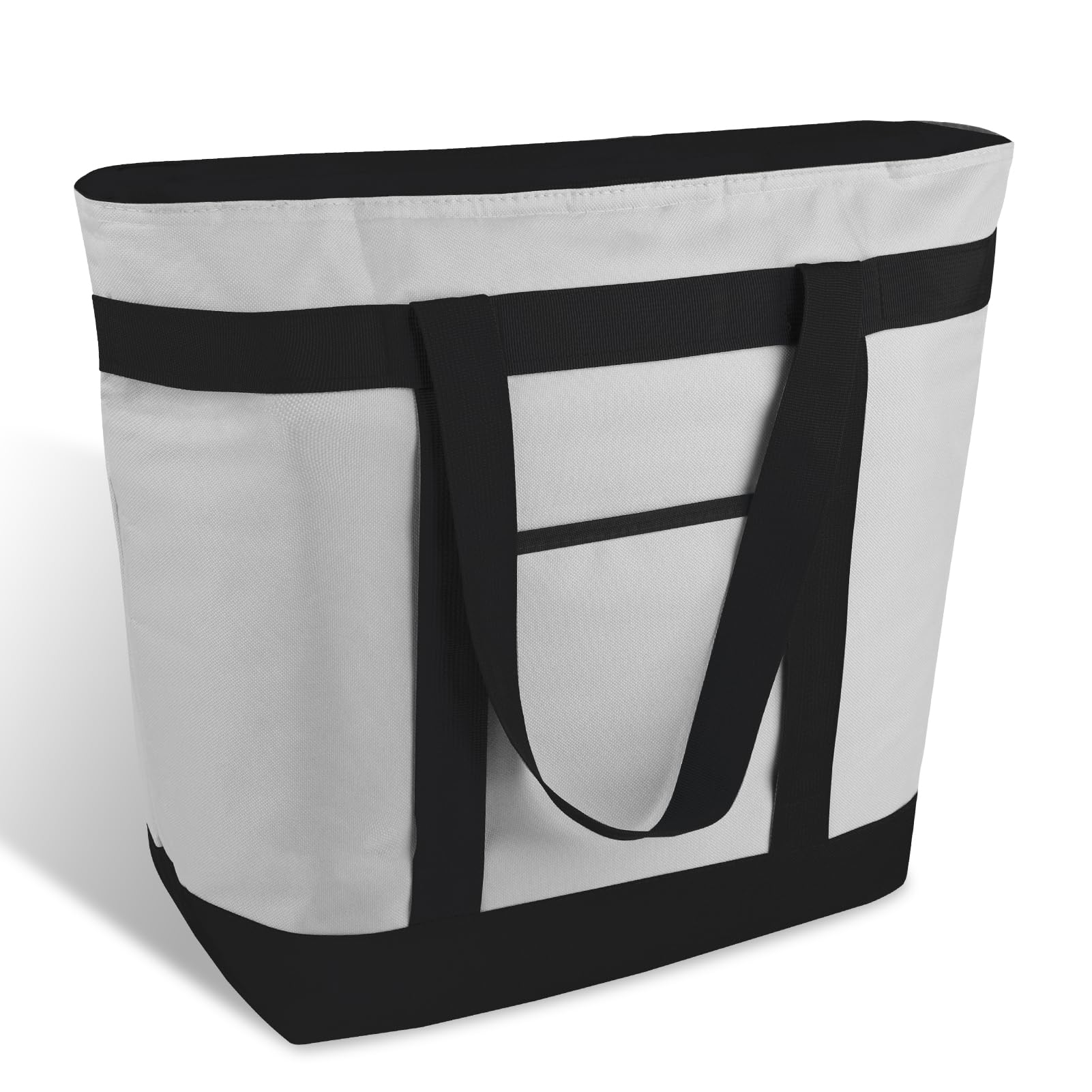 mosago Commercial Insulated Food Delivery Bag 39L, Grocery Tote Bag, Grey