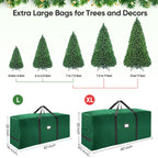 BALEINE 7.5 ft Christmas Tree Storage Bag, Heavy Duty 900D Oxford Fabric with Reinforced Handles and Dual Zippers Wide Opening, Extra Large Storage Container (Green)