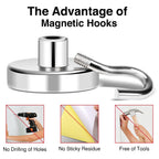 MIKEDE Magnetic Hooks 85Lbs+ Heavy Duty Magnet Hook for Cruise Cabins