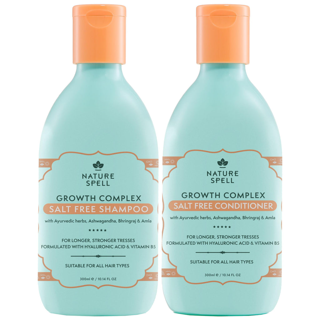 Nature Spell Hair Growth Shampoo and Conditioner Set, Improve Hair Strength & Shine, 10.14 Fl Oz x2
