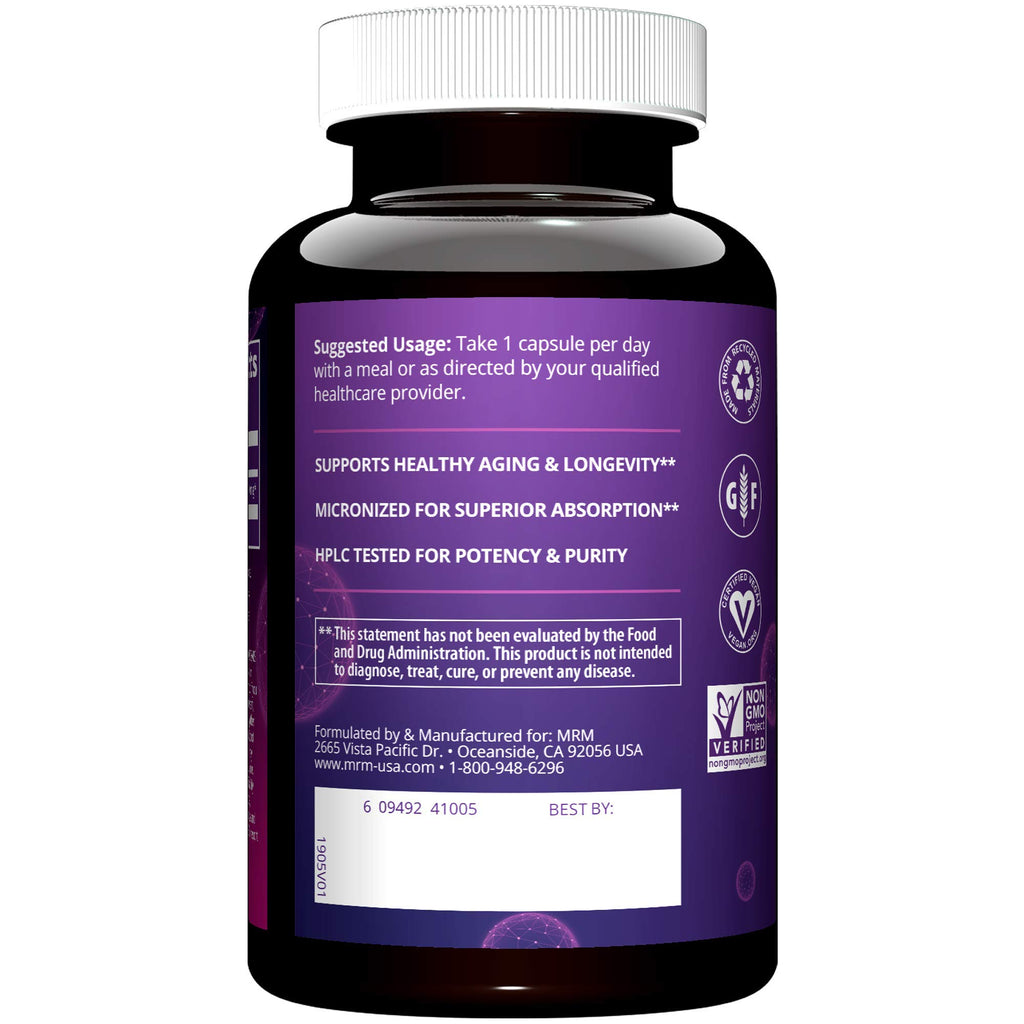MRM Nutrition DHEA 50mg - for Women and Men - Micronized DHEA Supplement for Healthy Aging, Lean Muscle, and Enhanced Absorption Formula, Vegan, Gluten-Free, Non-GMO - 90 Servings