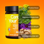 LIVEN SUPPLEMENTS Care for your Stress - KSM-66, Rhodiola Rosea, Magnesium & Saffron Extract – Daily Balance & Focus Support - 30 Servings