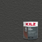 KILZ Over Armor Textured Solid Coating Resurfacer for Wood, Composite and Concrete Surfaces, Black Olive, 1 Gallon