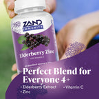 ZAND Elderberry Zinc Immunity Gummies with Vitamin C | Year-Round Immune Support for Children & Adults | 60ct, 30 Serv. (Pack of 2)