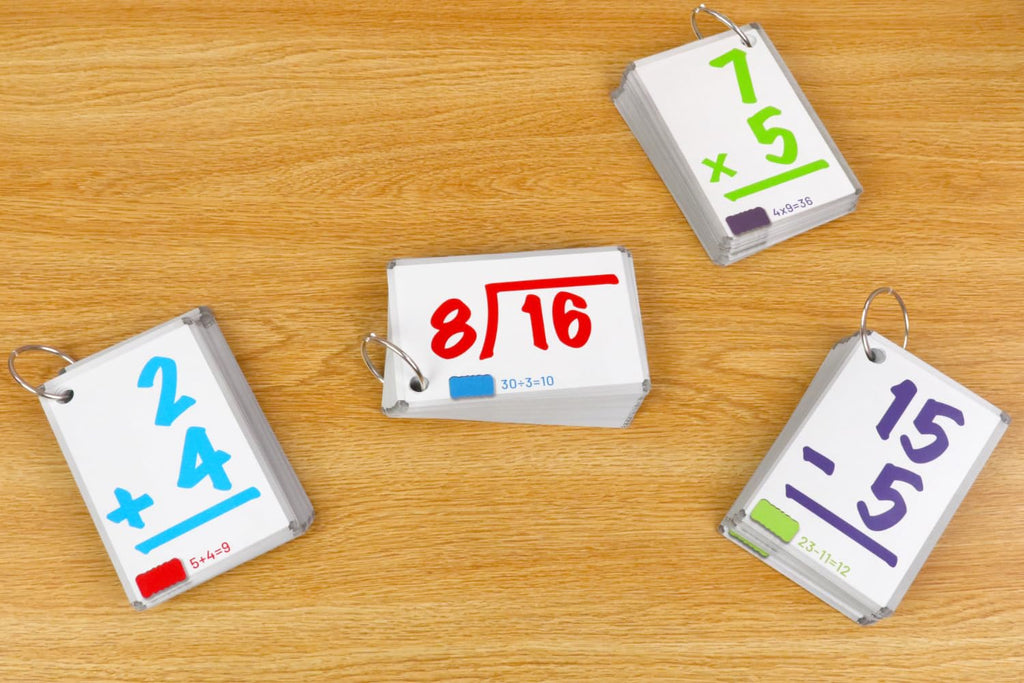Regal Games Math Flash Cards for Multiplication, Division, Addition and Subtraction - 1st, 2nd, 3rd Grade Math & More - Flash Cards w/ 4 Binder Rings for Kids (208 Cards - 4 Packs)