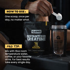 Gains in Bulk Instantized Creatine Monohydrate for Men & Women, Soluble Pre Workout Powder, Supports Muscle Building, Strength and Performance, Bodybuilding Supplements, Sweet Lemonade, 30 Servings