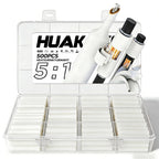 5:1 Heat Shrink Tubing Kit 500 PCS, Industry-Leading 5:1 Ratio Shrink Wrap Tubing Adhesive Lined, Heat Shrink Wire Connectors, Marine Grade Dual Wall, Waterproof Electrical Wire Tube Connectors(White)