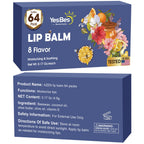 YesBes 64 Pack Lip Balm, Natural Lip Balm Bulk with Vitamin E and Coconut Oil, Moisturizing Lip Balms for Dry Cracked Lips, Lip Balms for Valentines Gifts Stocking Stuffers - 8 Flavors