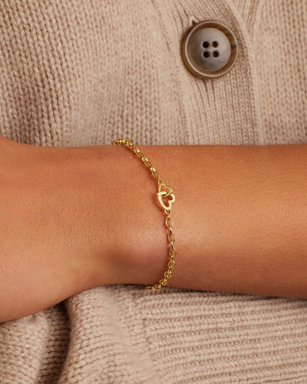 gorjana - Parker Heart Mini Bracelet 7 1/4" - 18k Gold Plated for Women