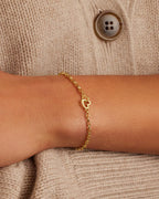 gorjana - Parker Heart Mini Bracelet 7 1/4" - 18k Gold Plated for Women