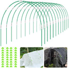 Hoyejyou 72Pcs Garden Hoops for Raised Beds Wide, 12 Sets of 8Ft Greenhouse Hoops Grow Tunnel, Rust-Free Fiberglass Hoops Frame for Row Cover Netting Shade Cloth DIY Garden Stakes Supplies