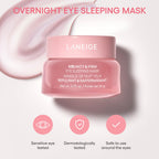 LANEIGE Bouncy & Firm Eye Sleeping Mask: Depuff and Firm with Peony & Collagen Complex, Ceramide, & 5D Hyaluronic Acid