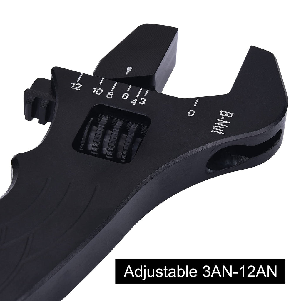 EVIL ENERGY AN Fitting Hose Wrench Adjustable 3AN-12AN Aluminum Black