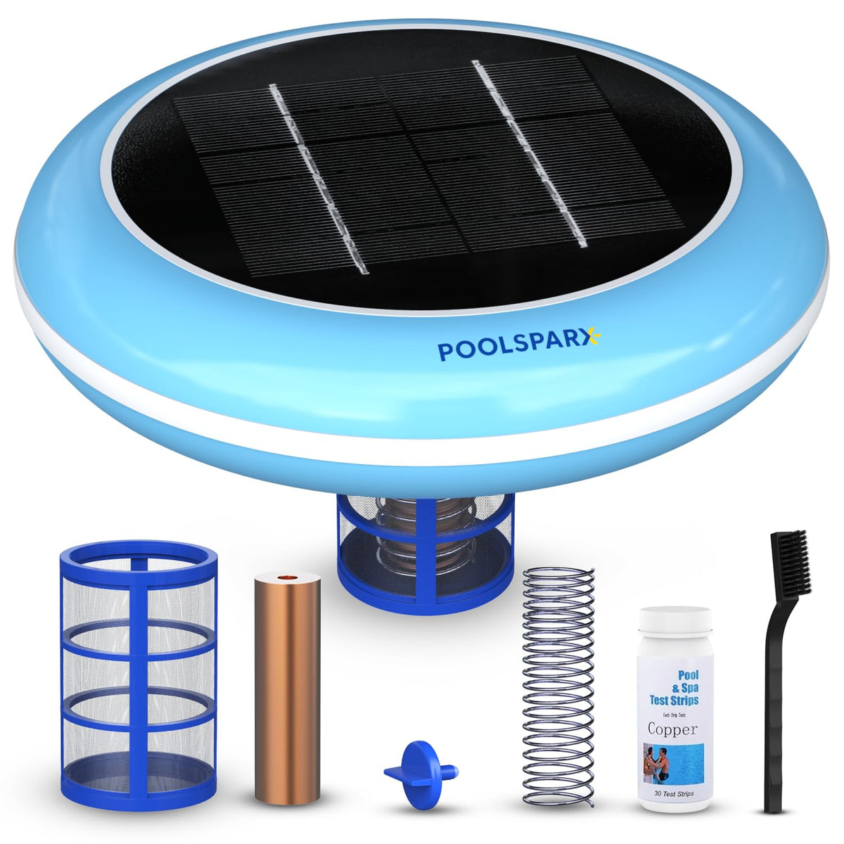 Solar Copper Pool POOLSPARX Solar Pool Ionizer – Copper Pool Ionizer for Above Ground ...