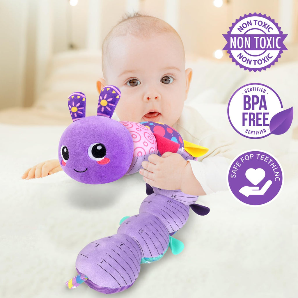 KMUYSL Baby Toys 0-6 6-12 Months, Sensory Music Animal Stuffed Toy for 0 1 2 3 4 5 6+ Months, Plush Toy with Crinkle and Rattles for Infant Newborn, Tummy Time Toys Gifts for 0-3-6-12 Month