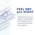 Prevail AIR Overnight Incontinence Briefs - Unisex Adult Incontinence Briefs with Tabs - Disposable Adult Diaper for Men & Women - Overnight Absorbency - Size 2, 72 Count (4 Packs of 18)