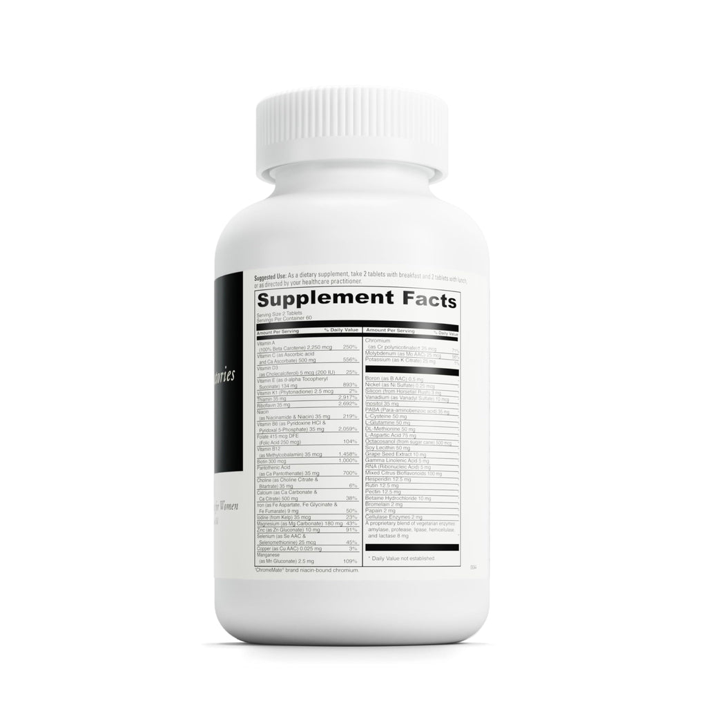 DaVinci Labs Spectra Woman - Dietary Supplement to Support Bone Health and Women's Needs - with Vitamins, Minerals, Calcium, Beta Carotene, L-Cysteine, Grape Seed Extract, and More - 120 Tablets