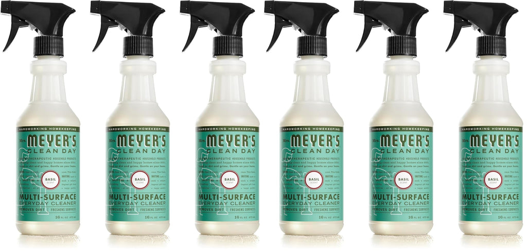 Mrs. MEYER'S CLEAN DAY All-Purpose Cleaner Spray,Basil,16 fl. oz,(Pack of 6)