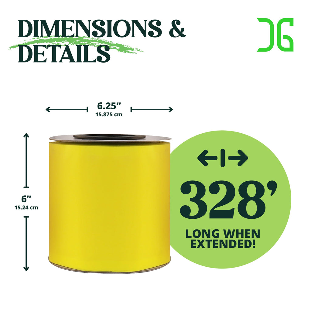 Catchmaster GRO XL AG Roll 4PK, Double Sided Adhesive Fly Tape Strips, Fungus Gnat Sticky Trap for Greenhouse, Garden, Nursery, Pest Control Gardening Supplies, Insect Trap, 328' x 6'' Yellow