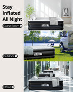 Airefina Air Mattress Queen with Built in Pump, 18 Raised Comfort Blow Up Mattress with Carrying Bag, Portable Inflatable Mattress for Guest Home, Air Bed Colchones Inflables 750 Lbs Max, 80*60*18 in