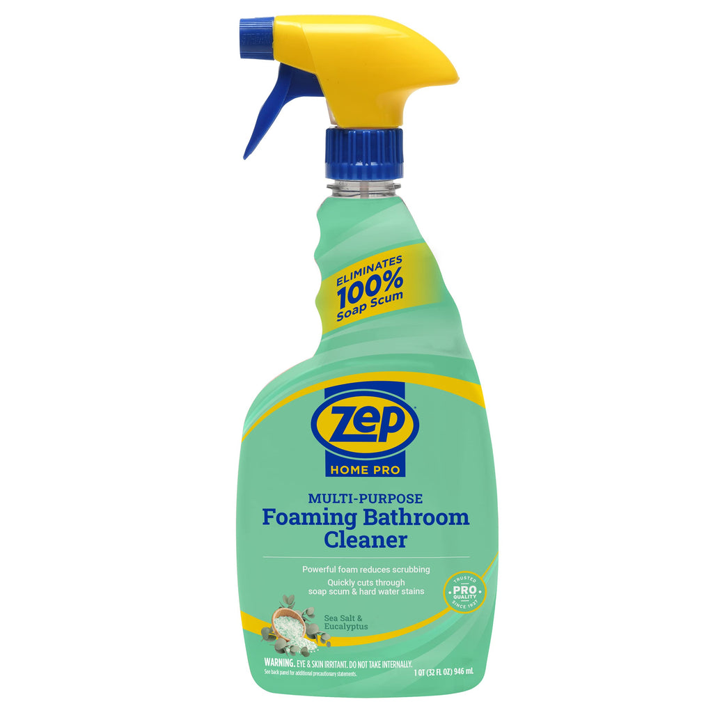 Zep Home Pro Multi-Purpose Foaming Bathroom Cleaner - 32 Fl. Oz. - R53106 - Pro Trusted Cleaning Power: Now in Refreshing Scents & Family Friendly Formulas (6)…