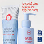 First Aid Beauty Ultra Gentle Cream-to-Foam Pure Facial Cleanser – Makeup Removing Face Cleanser - Face Wash with Colloidal Oatmeal & Glycerin, for Sensitive, Acne & Blemish-Prone Skin, 6 oz