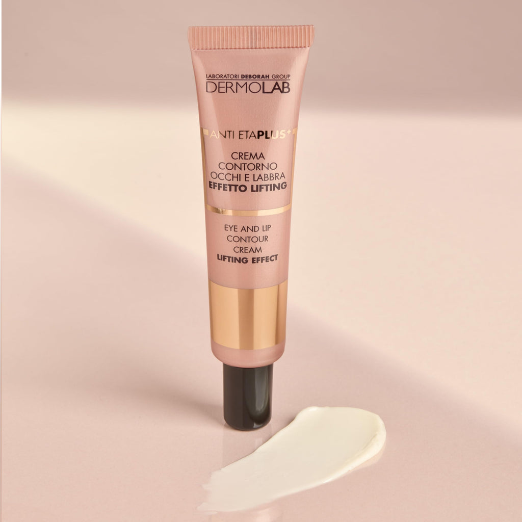 DERMOLAB Eye and Lip Contour Cream with Lifting and Anti-Sagging Effect for Mature Skin 15 ml (0.5 Fl Oz), 1 unit - Made in Italy
