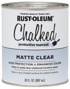 Rust-Oleum 287722 Chalked Ultra Matte Interior Paint, 30 oz, Matte Clear Topcoat