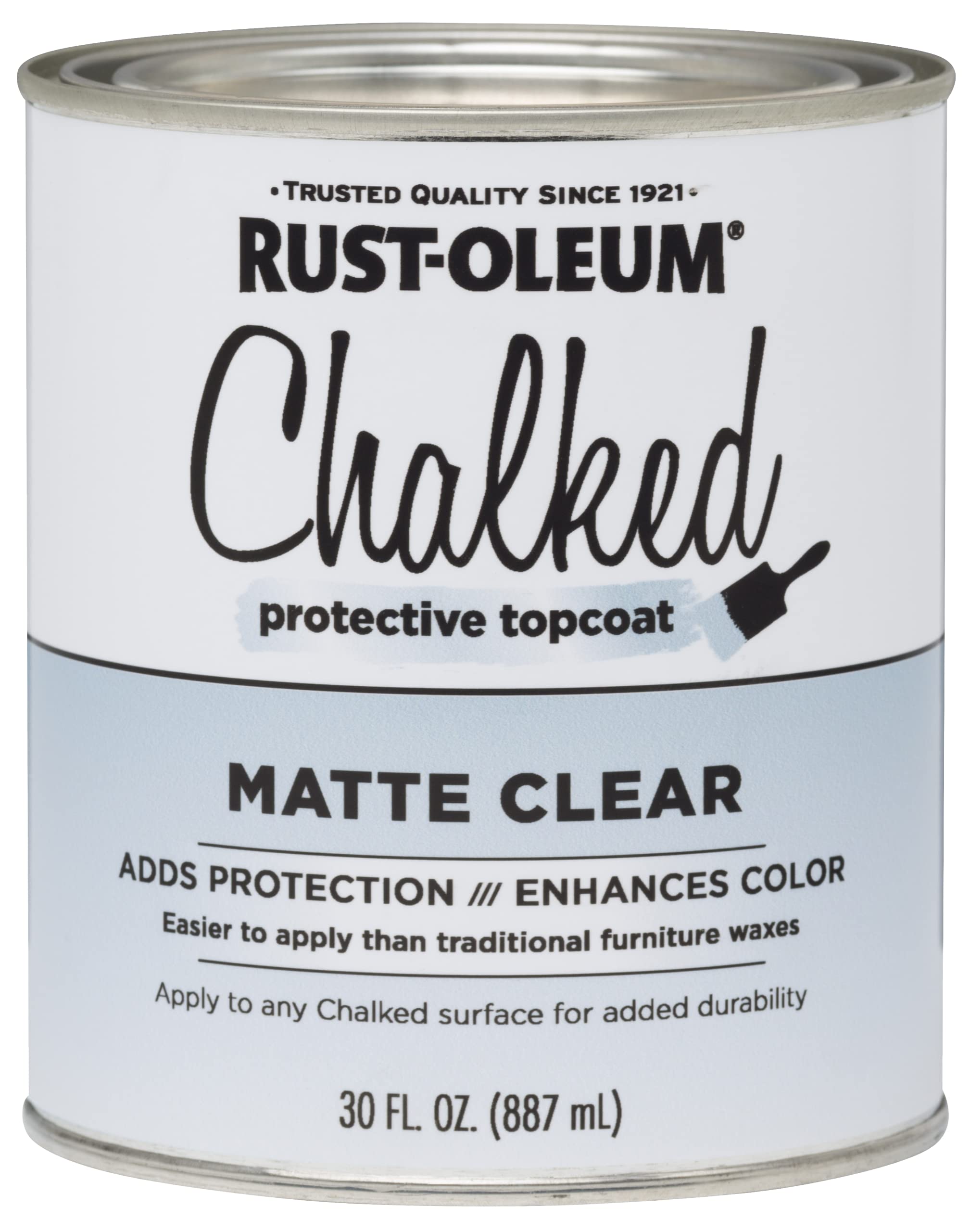 Rust-Oleum 287722 Chalked Ultra Matte Interior Paint, 30 oz, Matte Clear Topcoat