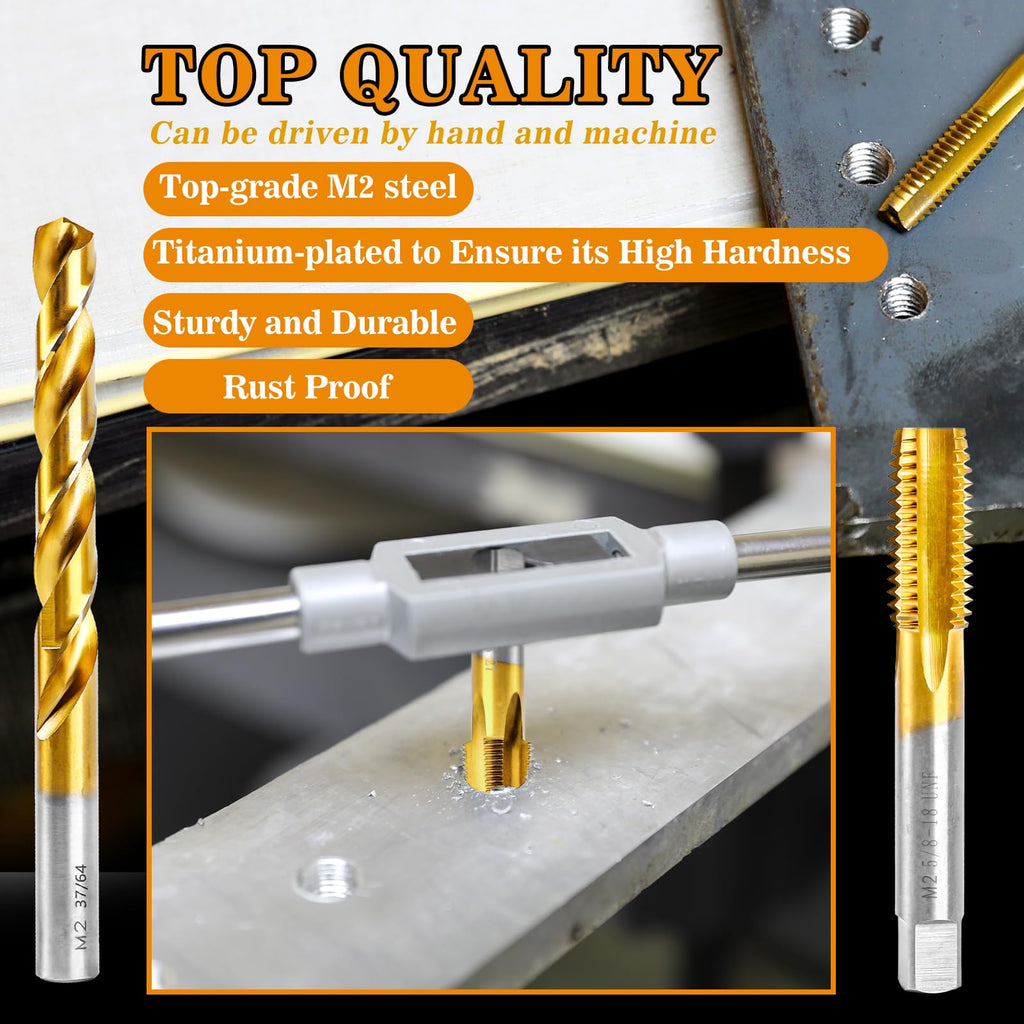 M14x2.0 Tap and 12.0mm Drill Bit for Metal,M2 HSS Metric Drill and Tap Set