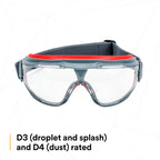 3M GoggleGear 500 Series GG501SGAF, Clear, Scotchgard Anti-fog Lens, 1 Pair