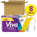 Viva Signature Cloth Paper Towels, Task Size, 8 Family Triple Rolls, 141 Sheets per Roll (Packaging May Vary)