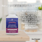 Zen Principle Grass Fed Beef Intestines with Stomach (Tripe) Supplement, Supports Digestive Health and Gut Balance, Supports Acid Reflux Balance, Natural Intestine Wellness, 210 Capsules