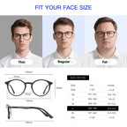 BLUEMOKY Reading Glasses for Men and Women: Blue Light Round Classic Eyeglasses - Computer Readers Glasses 1.50