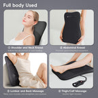 Back Massager, Rolling Up and Down Back Massager with Heat, Back Massage 4D Kneading for Pain Relief Deep Tissue, Ultrathin Shoulder Massager Gift for Women Men Parents Christmas