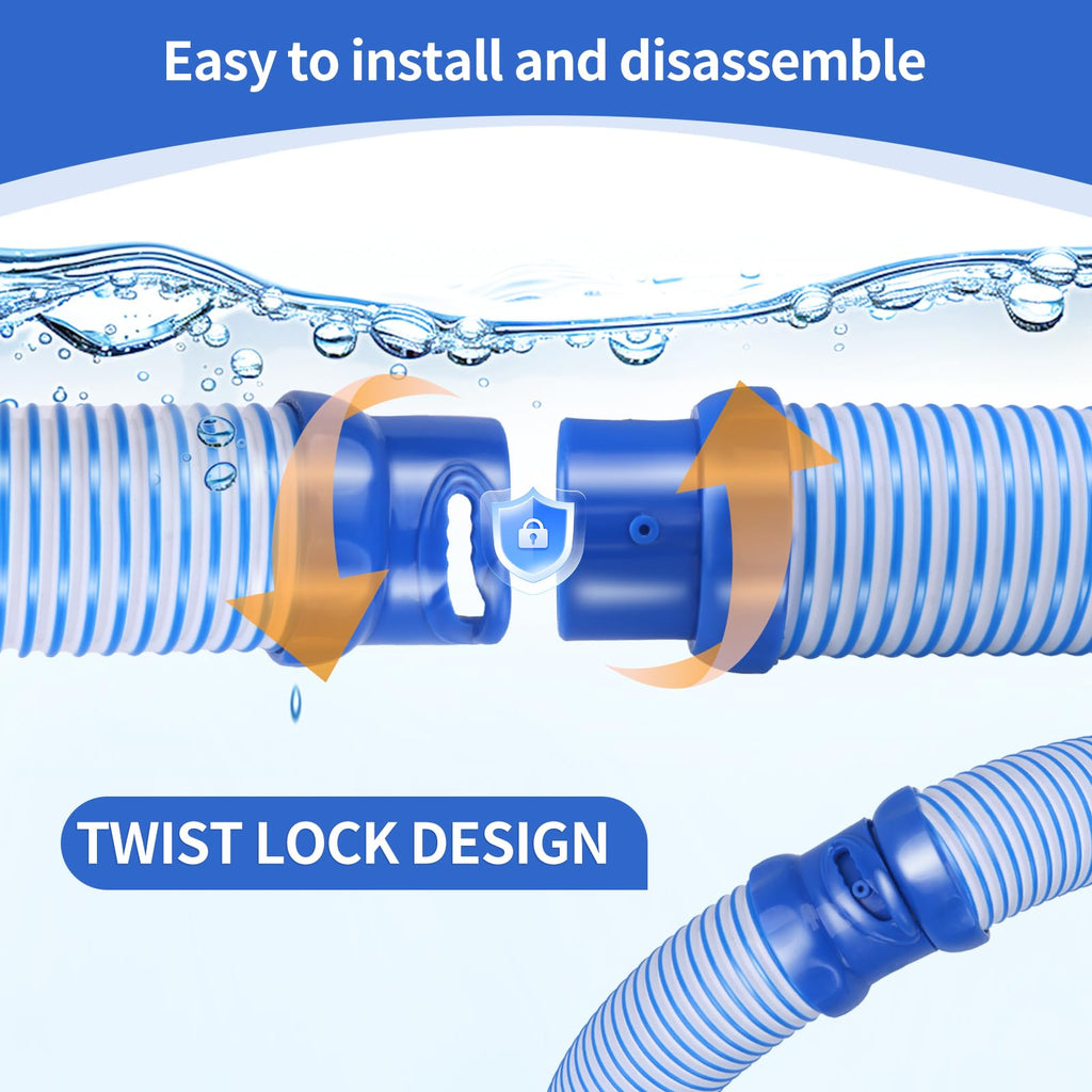 12 Pack Pool Cleaner Vacuum Hoses, Pool Vacuum Hose Replacement Kit for Zodiac MX6, MX8, MX6 Elite, MX8 Elite, MAXX, Baracuda, 39 Inch R0527700 Twist Lock Pool Vacuum Hose