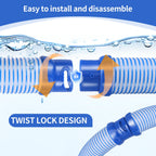12 Pack Pool Cleaner Vacuum Hoses, Pool Vacuum Hose Replacement Kit for Zodiac MX6, MX8, MX6 Elite, MX8 Elite, MAXX, Baracuda, 39 Inch R0527700 Twist Lock Pool Vacuum Hose