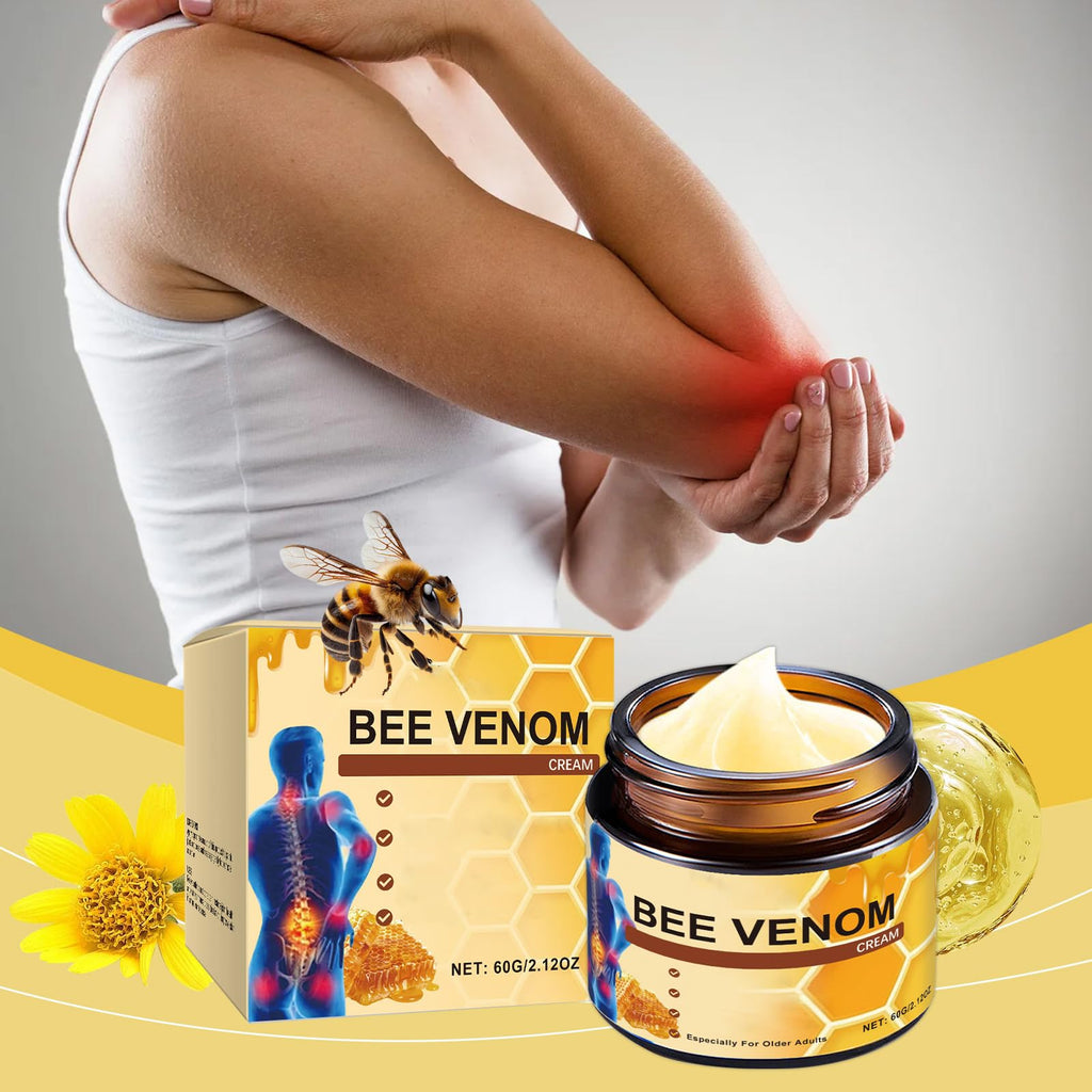 OSFRIAGE Bee Venom Joint Gel, Professional Bee Venom Ointment,Bee Venom Cream,Bee Venom Joint and Bone Cream for Back, Knee, Hands, Neck, Feet -60g (2PCS)