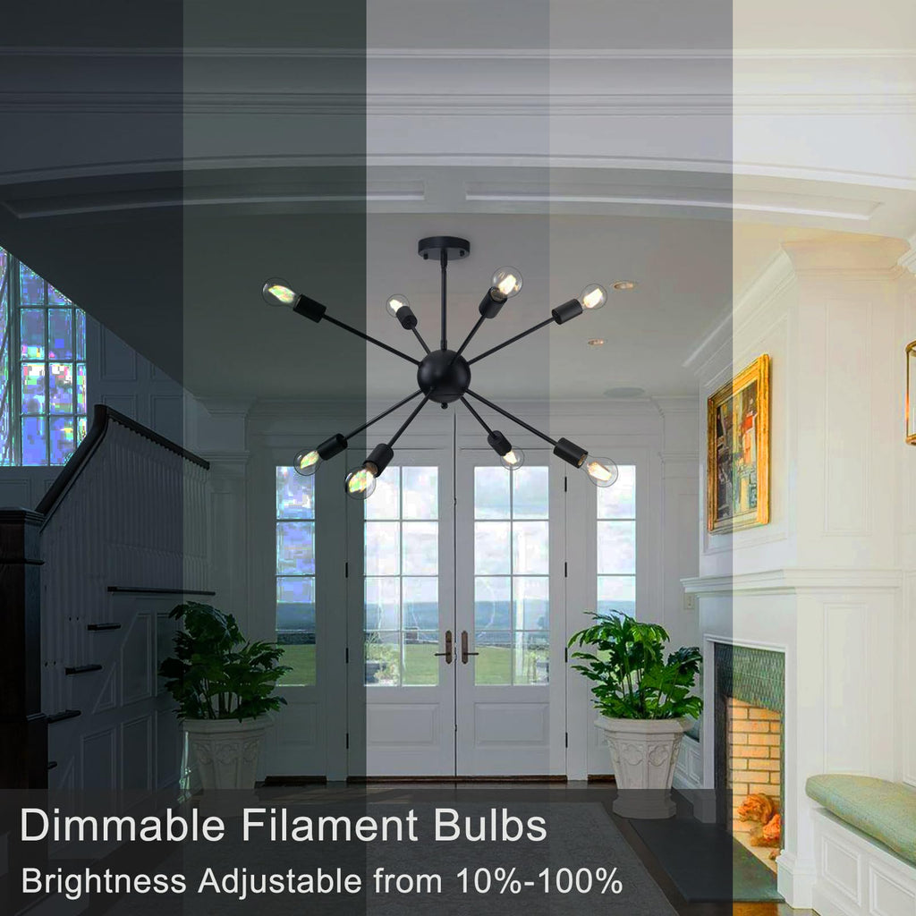 TJOY 12 Pack A19 Vintage LED Edison Bulbs, Dimmable, 60W Equivalent, High Brightness 5000K Daylight, Ultra-Bright, 8W E26 Standard Base, 800 Lumens, CRI80+, Clear Glass Filament Bulb for Home
