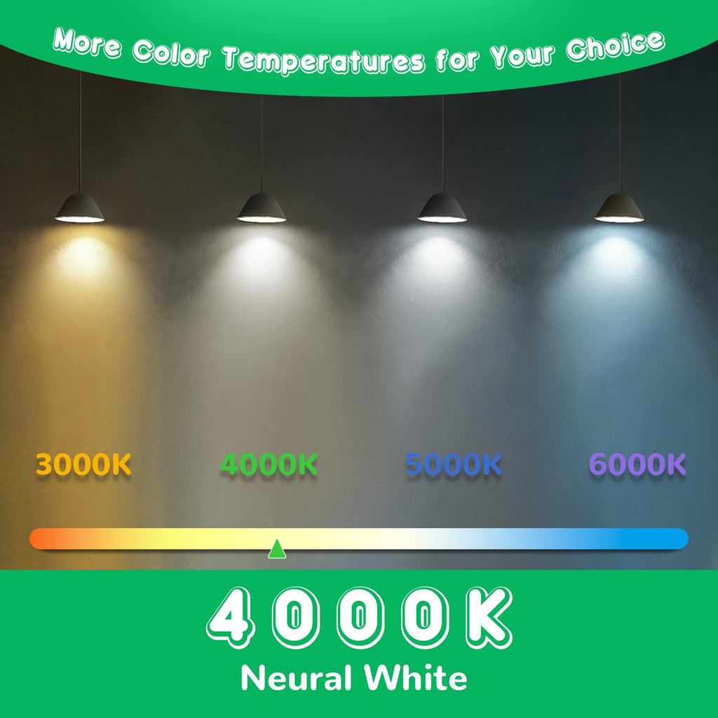 MAXvolador G25 LED Globe Light Bulbs Neutral White 4000K, Round Vanity Light Bulb 60W Equivalent, E26 Base Bathroom Mirror Light Bulbs, 500LM, Non-Dimmable, 8-Pack