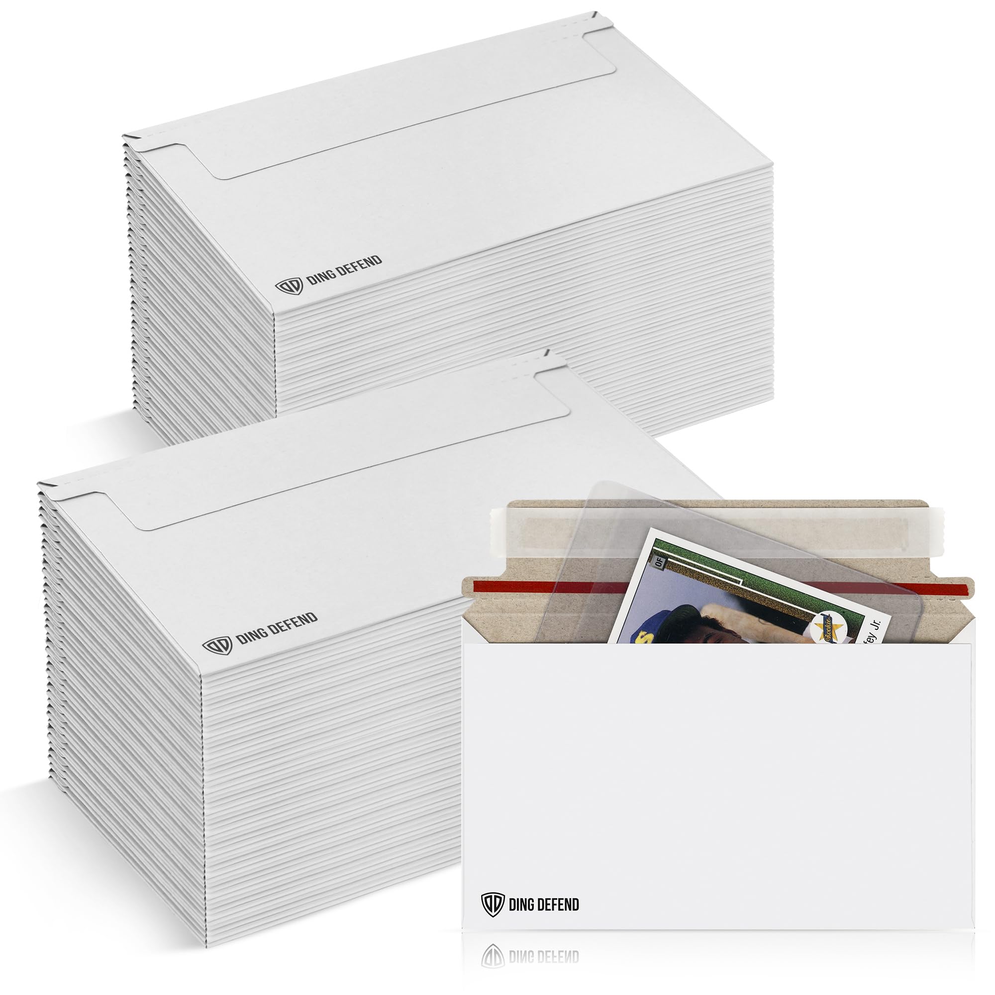 110-Pack Card Shipping Envelopes - 7 x 4.35 Inches Trading Cards Self-Adhesive Mailers, Perfect Fit for Semi-Rigid Sleeves, Toploaders & Ding Defend Protectors - Hobby Mailing Supplies